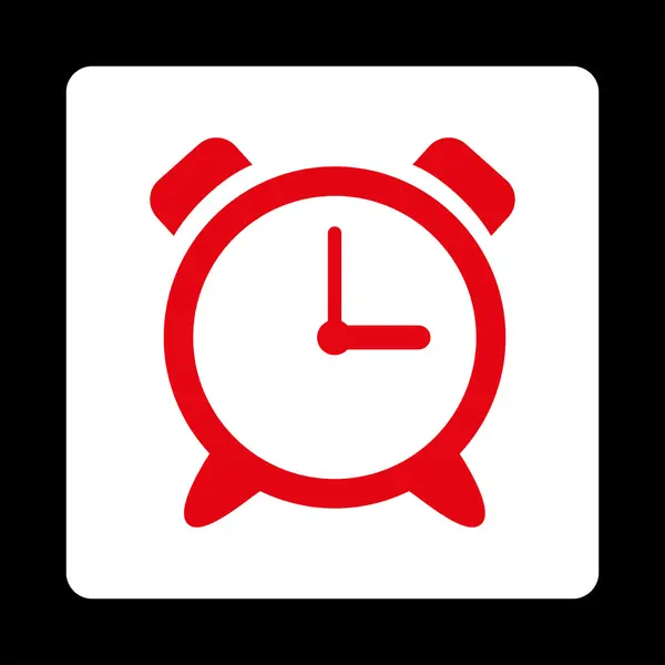 Emergency Clock Rounded Square Button — Stock Vector