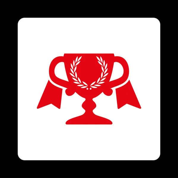 Award Cup afgerond vierkante knop — Stockvector