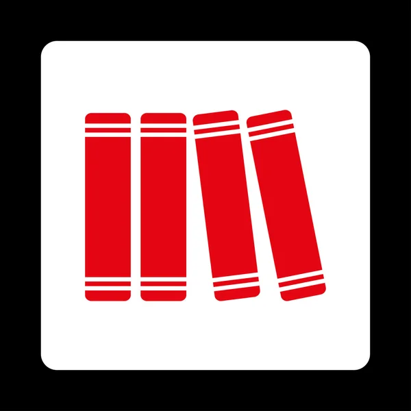 Bibliothèque arrondi bouton carré — Image vectorielle