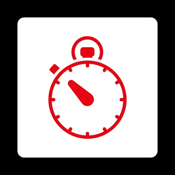 Stopwatch Rounded Square Button — Stock Vector