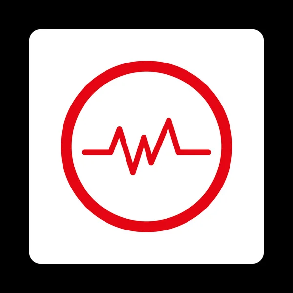 Control de Pulso Redondeado Botón Cuadrado — Vector de stock