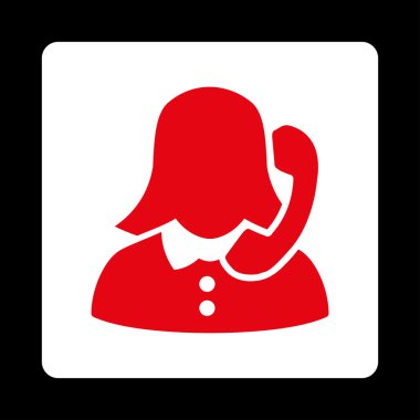 Resepsiyonist Yuvarlak Kare Düğmesi