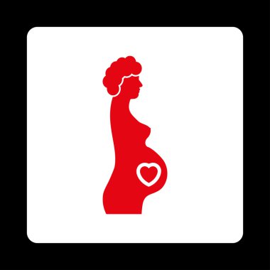 Hamile Kadın Yuvarlak Kare Düğmesi