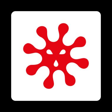 Virüs yuvarlak kare düğme