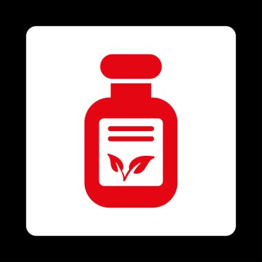 Doğal ilaçlar yuvarlak kare düğme