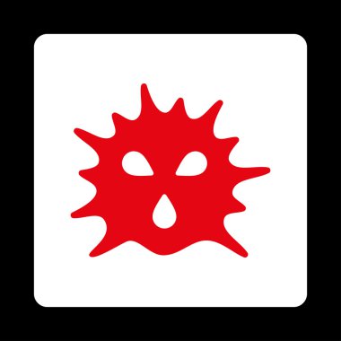 Microorganism Structure Rounded Square Button