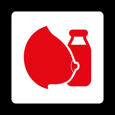 Anne Sütü Yuvarlak Kare Düğmesi