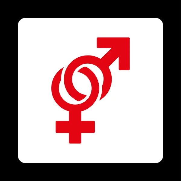 Szexuális szimbólumok lekerekített négyzet gomb — Stock Vector