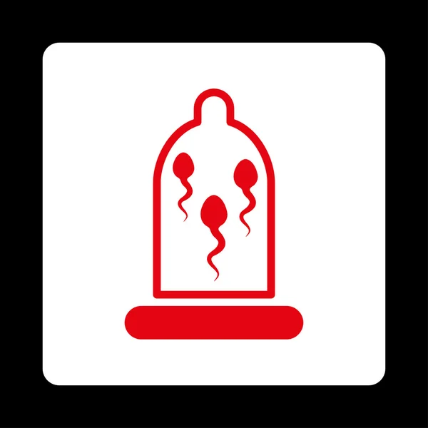 Esperma en conservante redondeado botón cuadrado — Archivo Imágenes Vectoriales