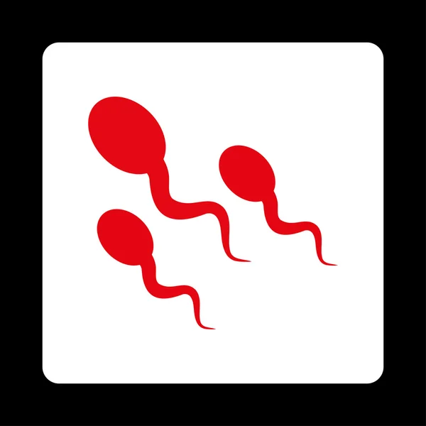 Sperm arredondado botão quadrado —  Vetores de Stock
