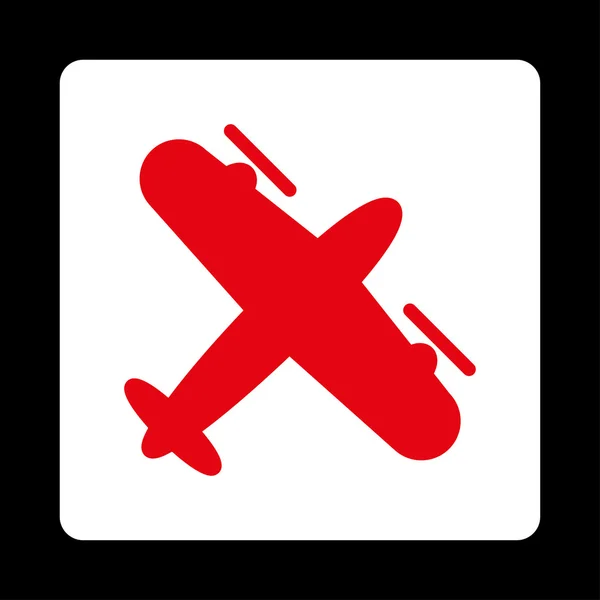 Śruba Samolot zaokrąglony Square Button — Wektor stockowy