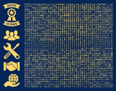Collection Of 2000 Flat Vector Icons