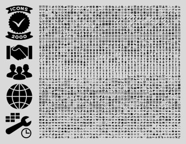 Collection Of 2000 Flat Vector Icons