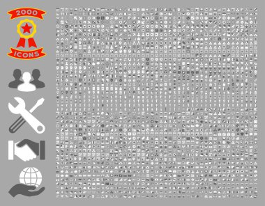 Collection Of 2000 Flat Vector Icons