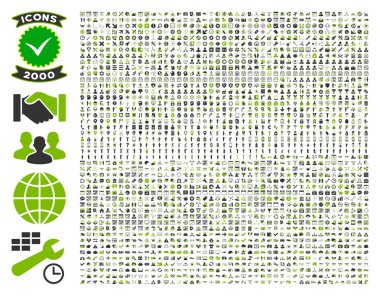 Collection Of 2000 Flat Vector Icons