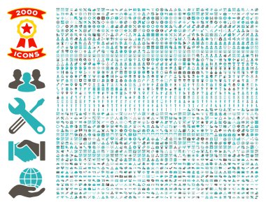 Collection Of 2000 Flat Vector Icons