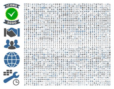 Collection Of 2000 Flat Vector Icons