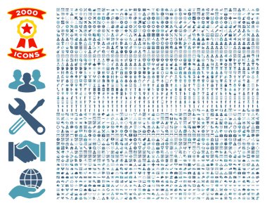 Collection Of 2000 Flat Vector Icons