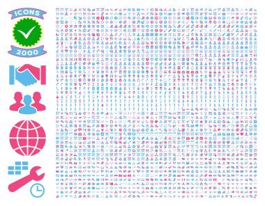Collection Of 2000 Flat Vector Icons