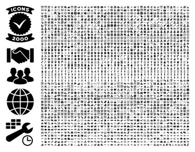 Collection Of 2000 Flat Vector Icons