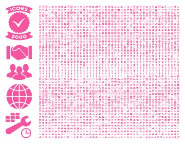 Collection Of 2000 Flat Vector Icons