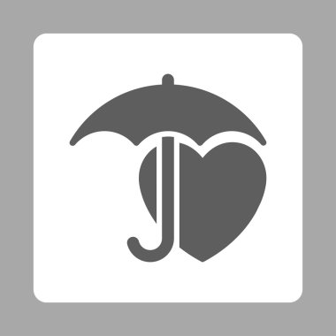 Kalp Koruma Yuvarlak Kare Düğmesi