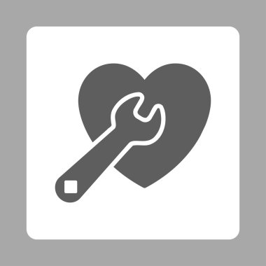 Kalp onarım yuvarlak kare düğme