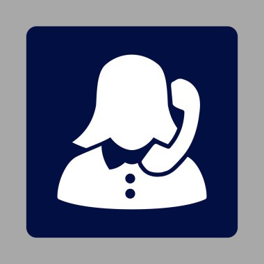 Resepsiyonist Yuvarlak Kare Düğmesi