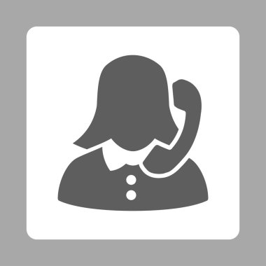 Resepsiyonist Yuvarlak Kare Düğmesi