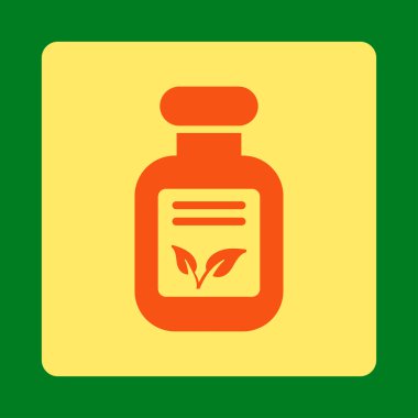 Doğal ilaçlar yuvarlak kare düğme