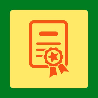 Sertifika kare düğme yuvarlak sertifikalı