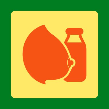 Anne Sütü Yuvarlak Kare Düğmesi