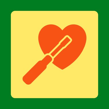 Kalp Akort Yuvarlak Kare Düğmesi