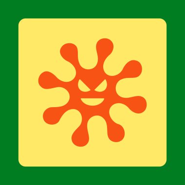 Tehlike Ameba yuvarlak kare düğme