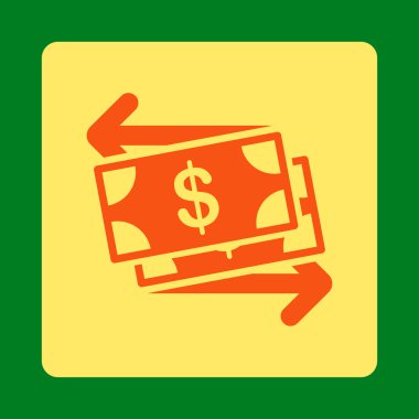 Döviz yuvarlak kare düğme