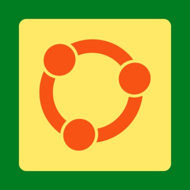 İşbirliği Yuvarlak Kare Düğmesi