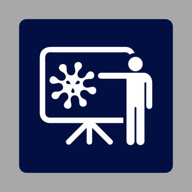 Enfeksiyon rapor yuvarlak kare düğme