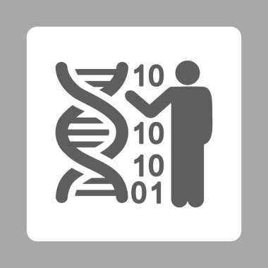 DNA kodu rapor yuvarlak kare düğme