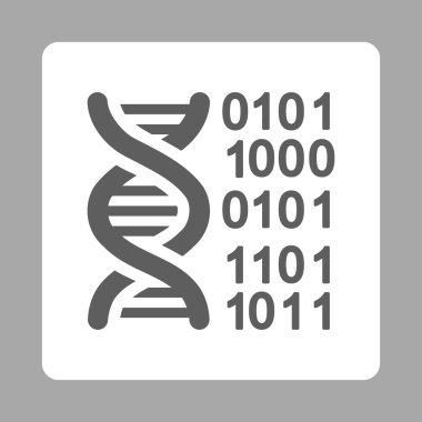 DNA Kodu Yuvarlak Kare Düğmesi