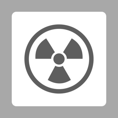 Radyasyon Tehlike Yuvarlak Kare Düğmesi