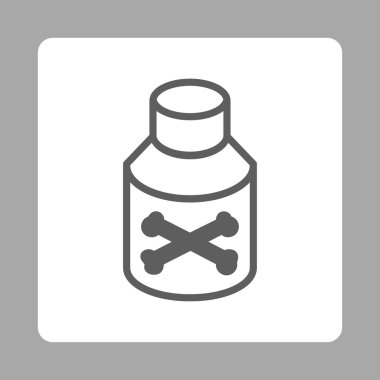 Zehir konteyner yuvarlak kare düğme