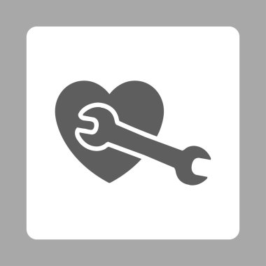 Kalp Tedavisi Yuvarlak Kare Düğmesi