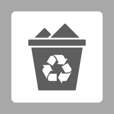 Tam çöp kovası yuvarlak kare düğme