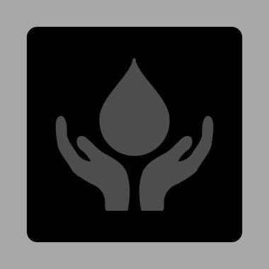 Kan bağışı yuvarlak kare düğme