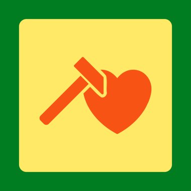 Kalp Çekici Yuvarlak Kare Düğmesi