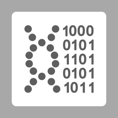 DNA Kodu Yuvarlak Kare Düğmesi