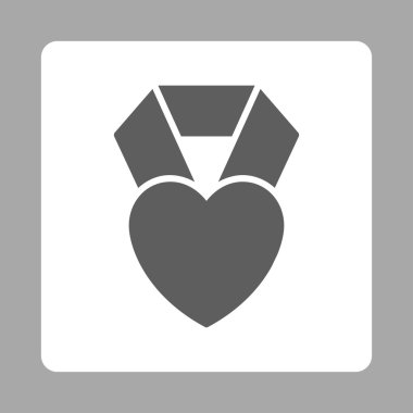 Kalp Ödülü yuvarlak kare düğme