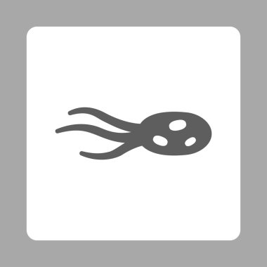 Bakteri yuvarlak kare düğme rahatsız