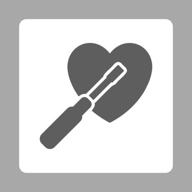 Kalp Akort Yuvarlak Kare Düğmesi