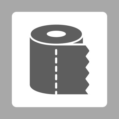 Tuvalet kağıdı rulosu yuvarlak kare düğme